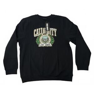 Call of Duty University Soldier Black Crewneck Sweatshirt Mens XL NWT Esports